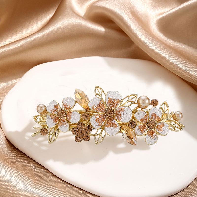 

Rhinestone Alloy Hair Clip for Stylish Updos, Large Size шампанского