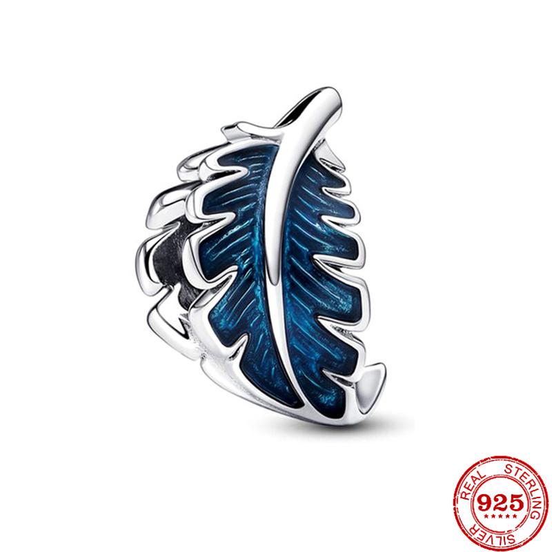 925 Silver Butterfly Four Clover Leaves Flower Charm Bead Fit Original Pendant Bracelet Necklace Jewelry Gift For Women