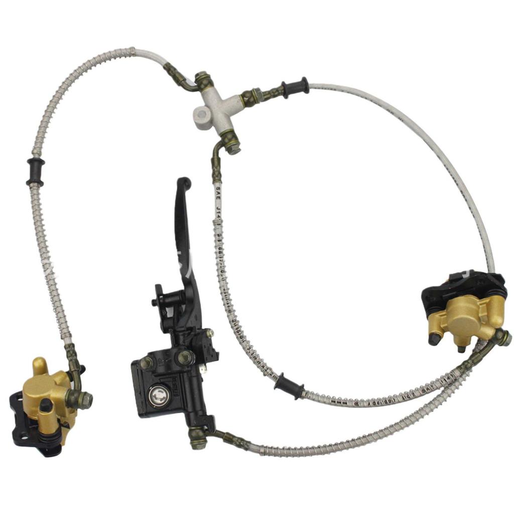Vordere Scheibenbrems-Hauptzylinder- und Bremssattel-Baugruppe mit Belägen für 50ccm-125ccm ATV.