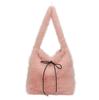 2025 New Large-capacity Autumn and Winter Plush Tote Bag Women's High-end Commuting Shoulder Bag Lamb Wool Bag