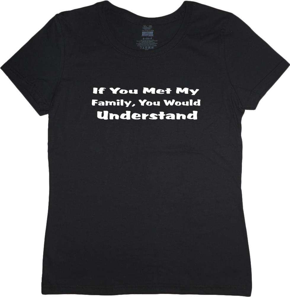Ladies t-shirt funny saying crazy family size tee shirt M