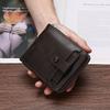Multifunctional Business Card Bag Solid Color PU Leather Card Holder Men Short Wallet  Outdoor
