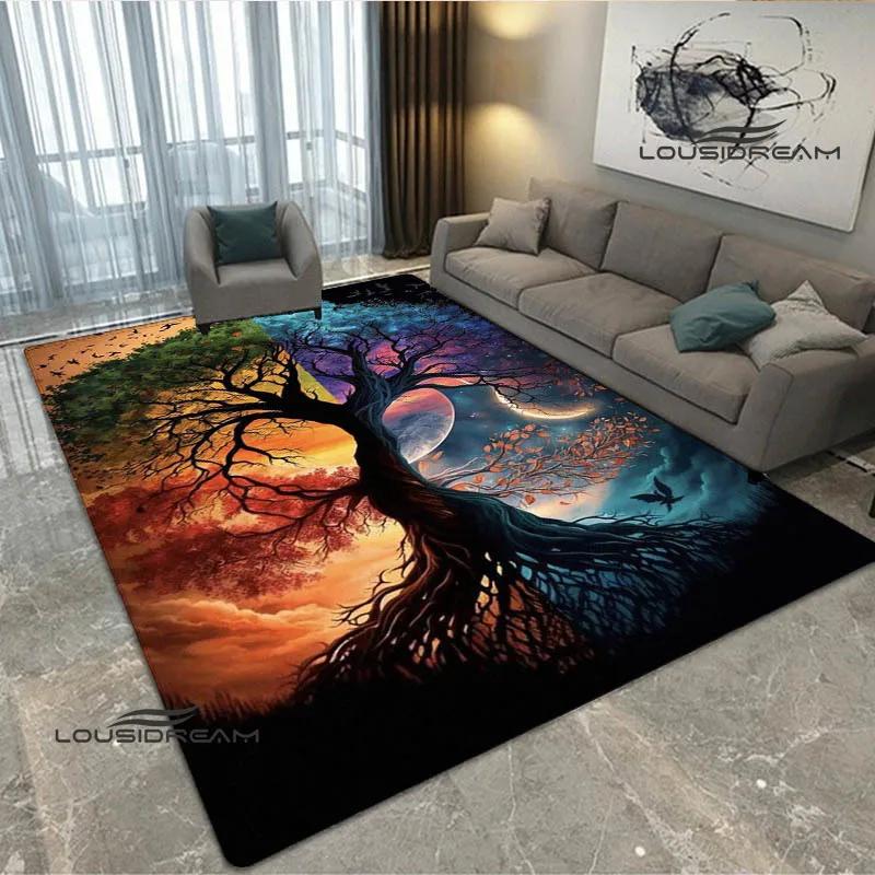 Tree of Life printed carpet kitchen mats Non -slip carpet outdoor carpets area rug bedroom decor pink room decor birthday gift