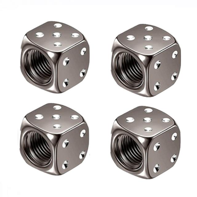 4 Pcs Aluminum Car Tire Valve Caps Hex Alloy Tyre Valve Airtight Cover Waterproof Dust For Automobiles Motorcycles Trucks Bikes Valve Stems 1