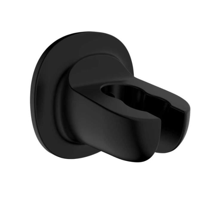Support Pour Douches À Main - WENKO - Libertà - Plastique Noir - Fixation Sans Perçage