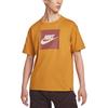 Nike Logo Print Crew Neck Short Sleeve T-Shirt Men Tops Yellow DR7756-727