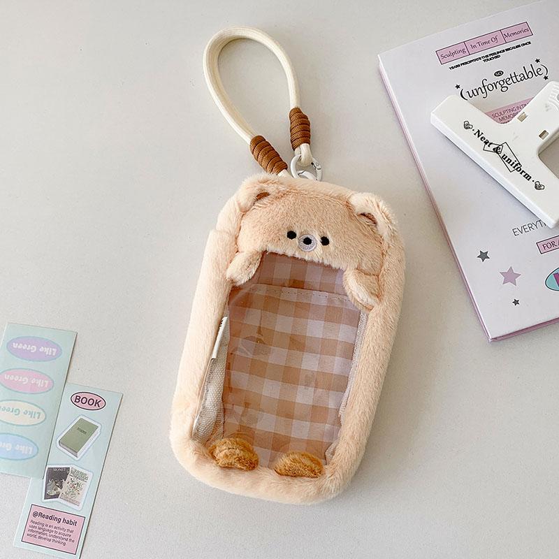 Ins Style Kawaii Cartoon Dog Cat Portability Toy Bag Soft Plush Doll Bag Girl With Pendant Cartoon Backpack Student Display Bag