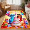 Lilo And Stitch Dance Party Disney Cartoon Theme Anti-Slip Rug - Polyester, Home Decor, Suitable for Bedrooms, Living Rooms, Doorways, and Studios