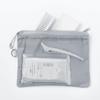 MUJI Polyester Double Zipper OHG88A3S Case, Gray, Medium,