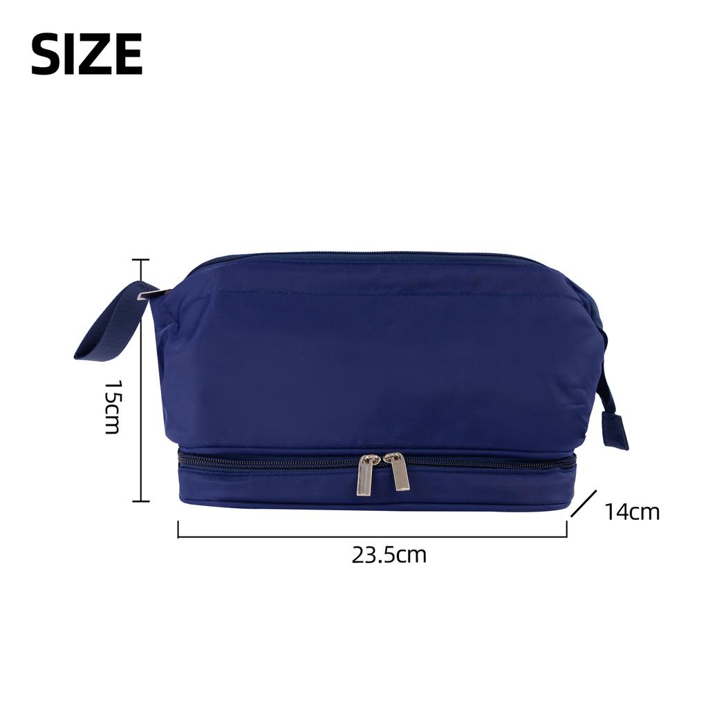 Simple And Fashionable Cosmetic Bag, Fresh Travel, Double-Layer Large-Capacity Cosmetic Bag, Waterproof Wash, Cosmetic Storage Bag