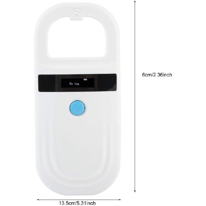 Pet Microchip Reader RFID 134.2Khz, Pet ID Microchip Scanner with 0.91 Inch High Brightness OLED Display and Rechargable by Type-C for Animal