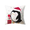 Merry Christmas Cute Santa Claus Snowman Print Pattern Cushion Cover Home Living Room Sofa Decoration Pillow