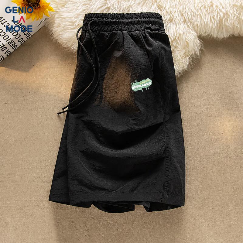 

GENIOLAMODE Men s Summer Ice Silk Casual Cargo Shorts 2XL
