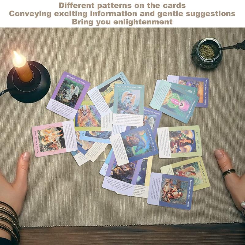 Angels Of Abundance Oracle Cards Full English 44 Cards Deck Tarot Mysterious Divination Family Friend Party Board Game