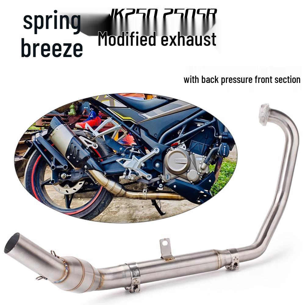 CFMOTO 250SR Complete Motorcycle Exhaust System: Front Pipe & Tail Muffler Set