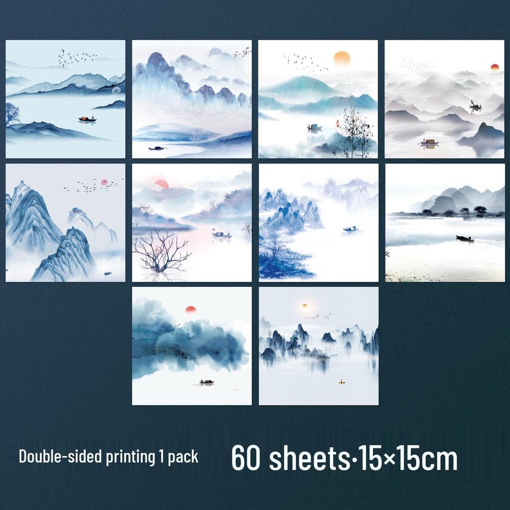 "Chenyang Handmade Origami Paper: Ancient Style Crane-Themed Colored Sheets"