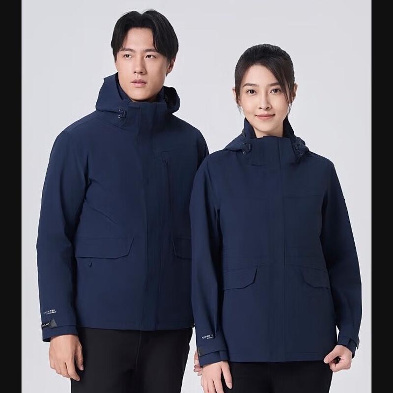 

Seekye Men s 3-in-1 Waterproof Breathable Hooded Goose Down Jacket L