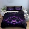Mandala Yoga Room Decoration Set Soft Comfortable Duvet Cover Bedding Set Included 1*Duvet Cover & 2*Pillowcases, Gift