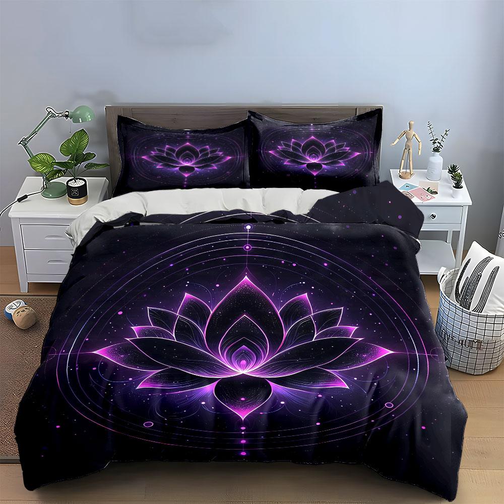Mandala Yoga Room Decoration Set Soft Comfortable Duvet Cover Bedding Set Included 1*Duvet Cover & 2*Pillowcases, Gift
