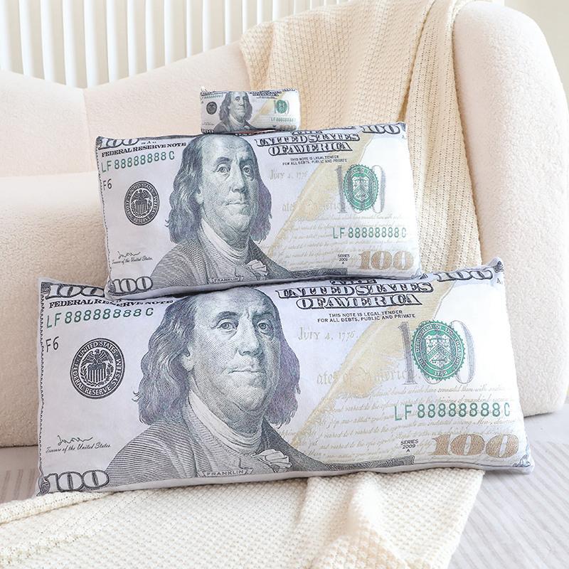 Neues Simuliertes US-Dollar-Kissen Banknoten Plüschtiere Damen Halten Kissen Beim Schlafen Kreatives Geburtstagsgeschenk Schlafzimmer Dekoration