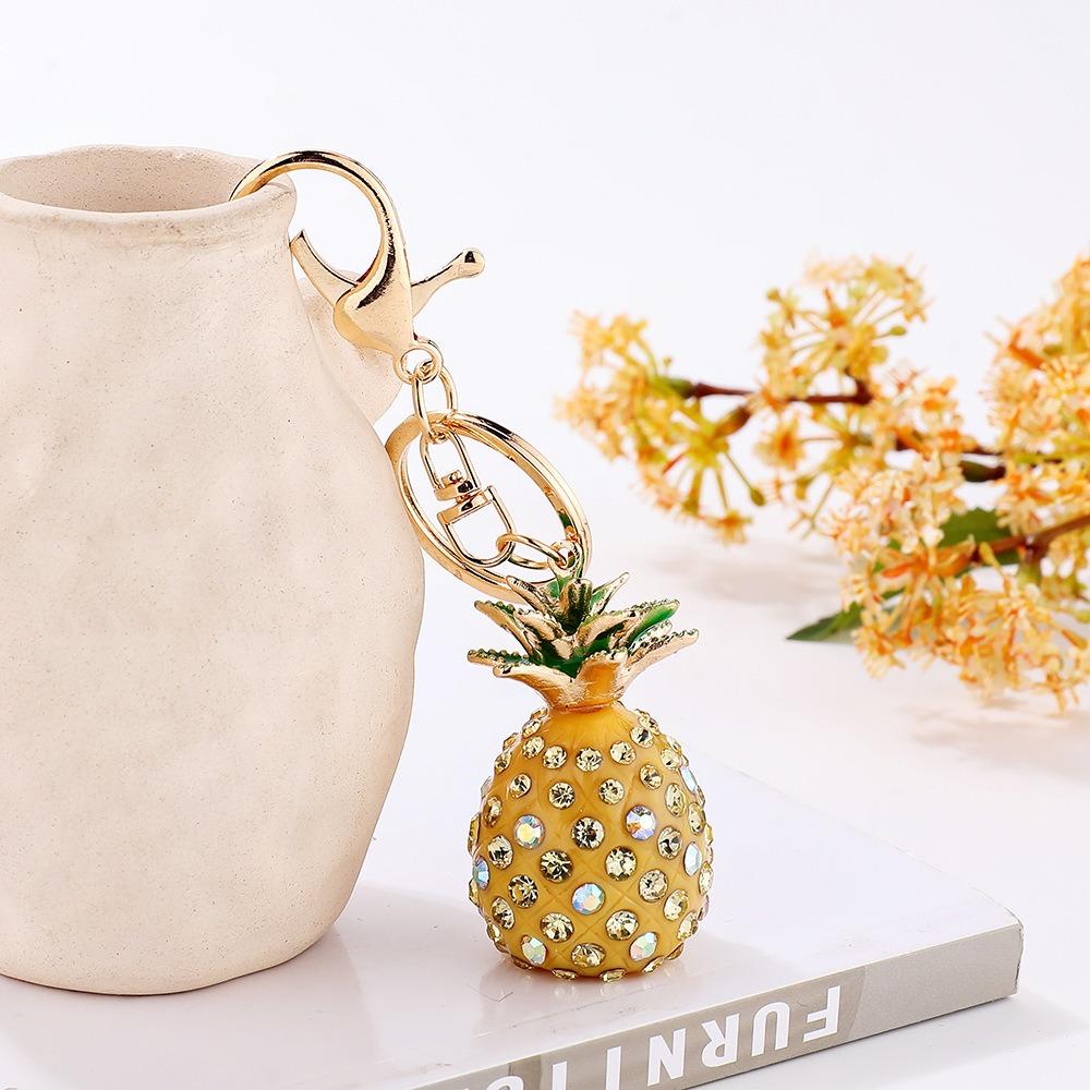 Mini Pineapple Keychain, Diamond Set, Women's Bag Pendant, Creative Handmade Accessories, Small Gifts