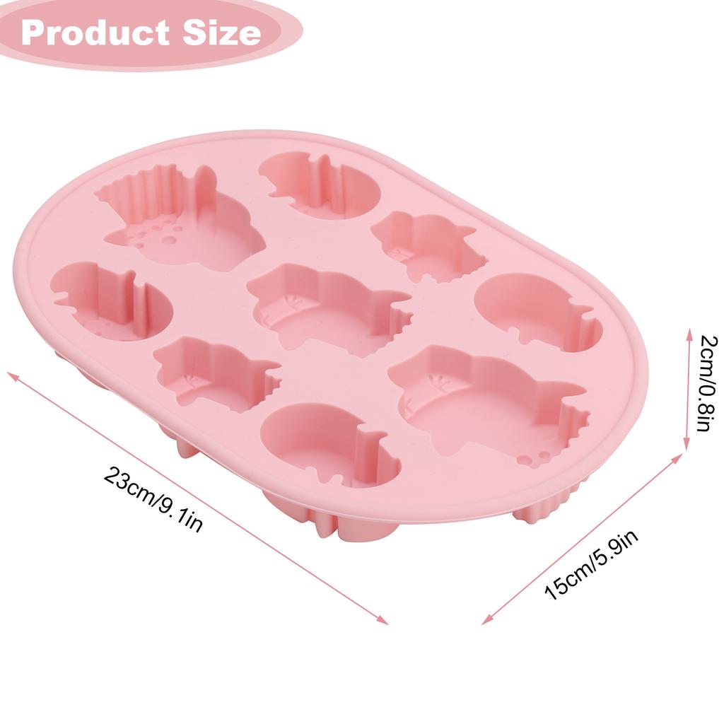 9 Grids Silicone Cake Mold Chocolate Mould Easter Broken Chicken Baking Tool