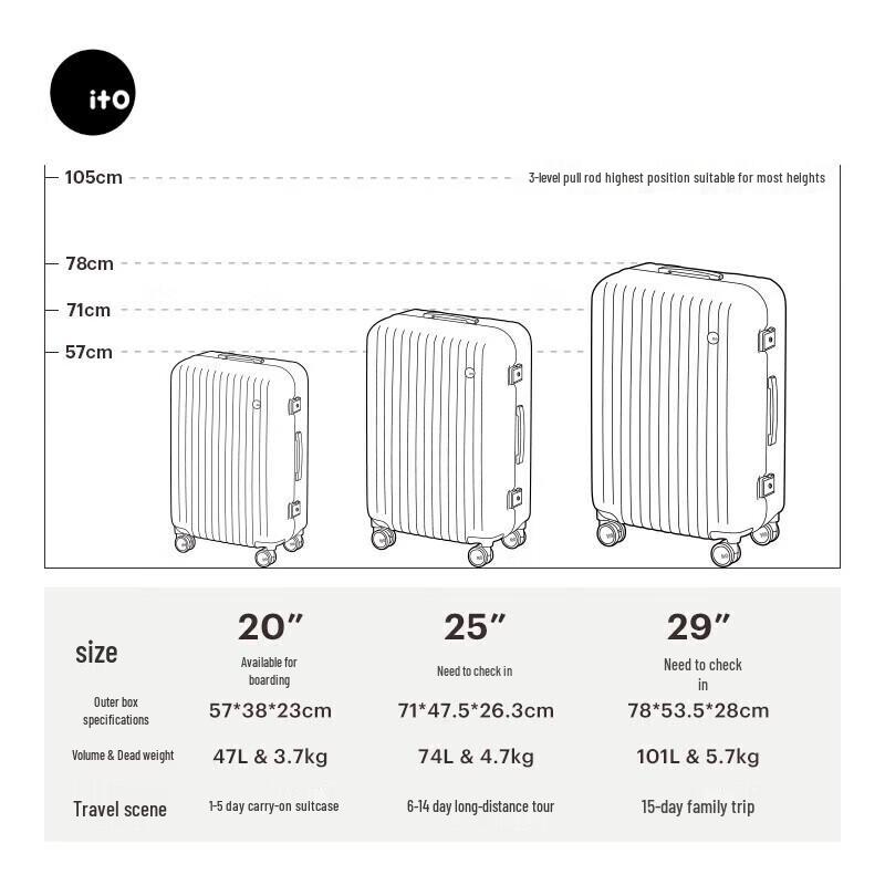 ITOCLASSIC MODERN 25-inch Hardside Spinner Luggage