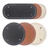 1pc DIY Leather Oval & Circle Bottom Base Material for DIY Weaving Yarn Thread Handbag, Handicraft Crochet & Knitting Accessory
