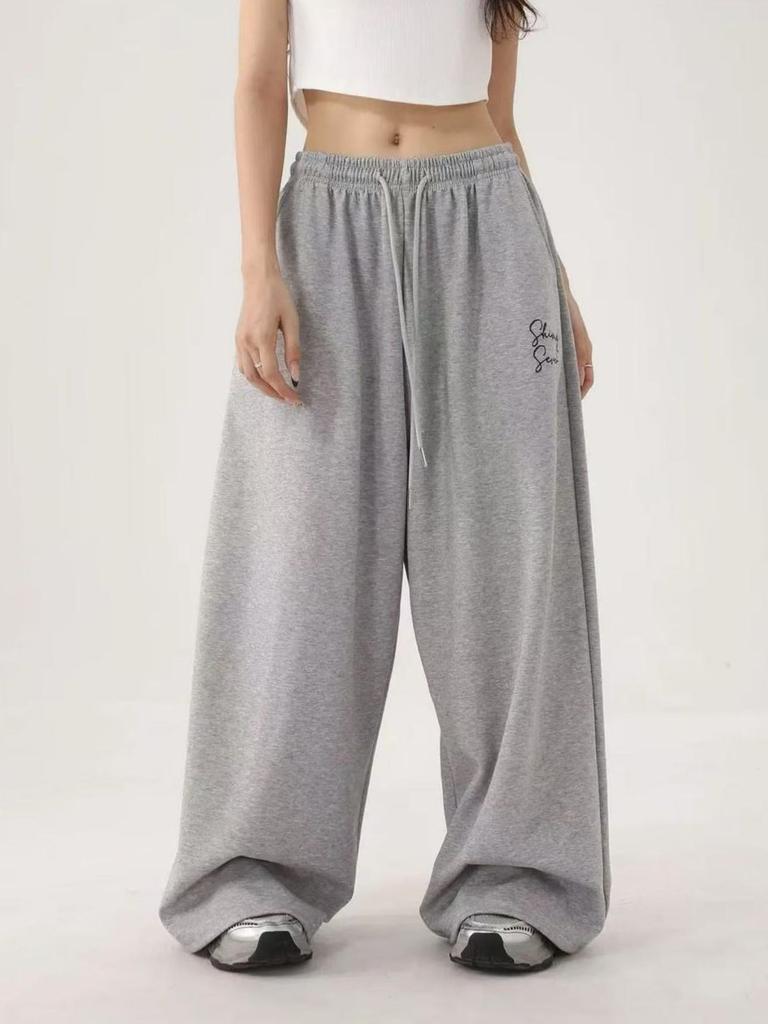 American Hip-hop Tide Brand Print Jazz Jzza Hottie Loose Wide-leg Slacks Women's Sweatpants Hip-hop Hip-hop Pants