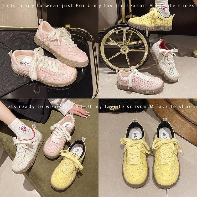 Rosa Dexun Doppel-Mesh-Board-Schuhe Damen hässlich süß Sommer neu schick Nische Koreanische Version atmungsaktiv Sport Forrest Gump weiße Schuhe