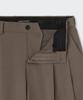 Musinsa Standard Extra Wide Two-Puck Hidden Elastic Waist Slacks [Dusty Beige]