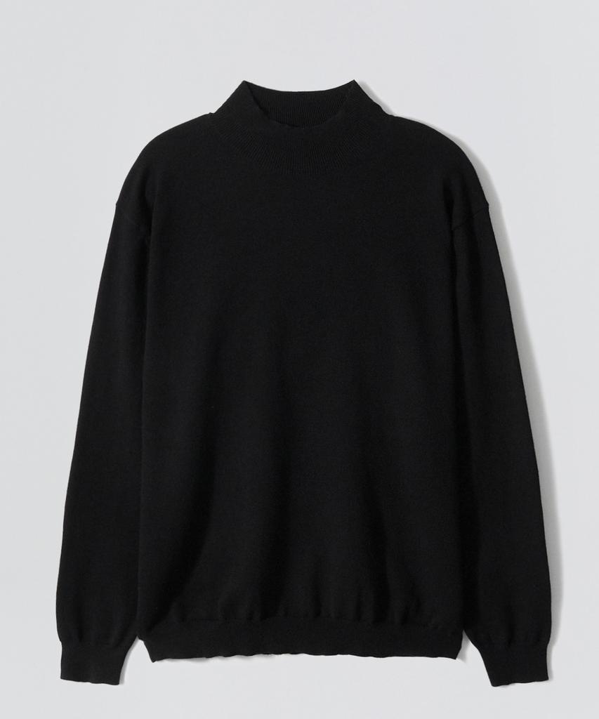 EZIO Half Mock Neck Knit_Black