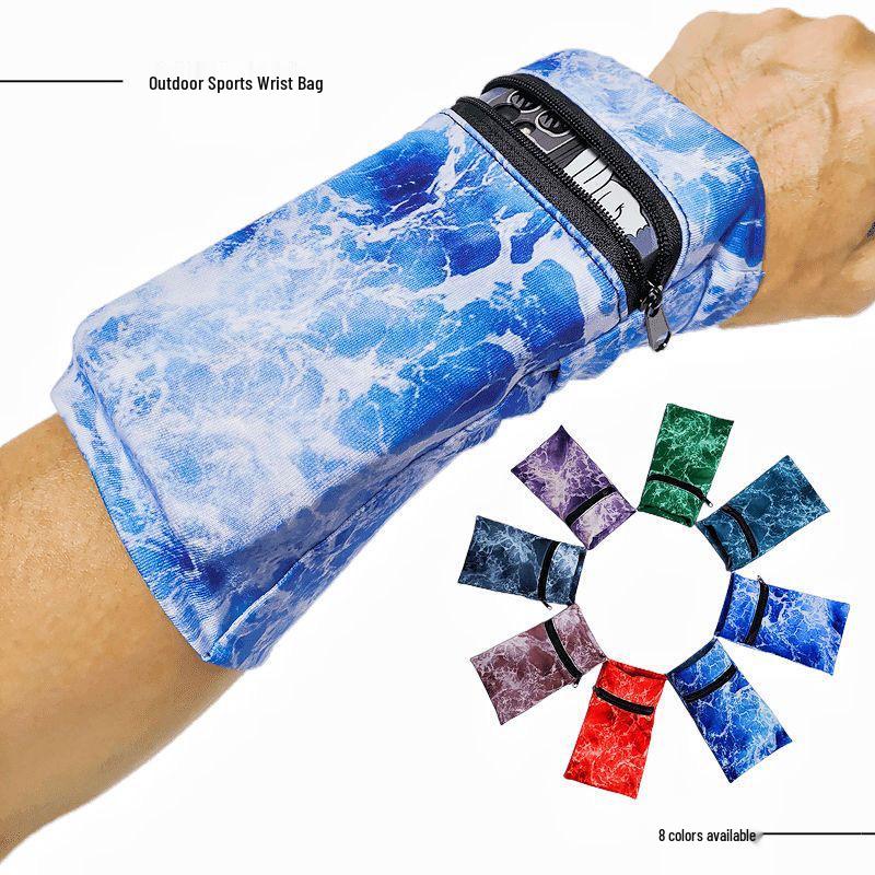Elastic Outdoor Running Armband: Close-Fitting Wrist Bag for Mobile Phone & Keys