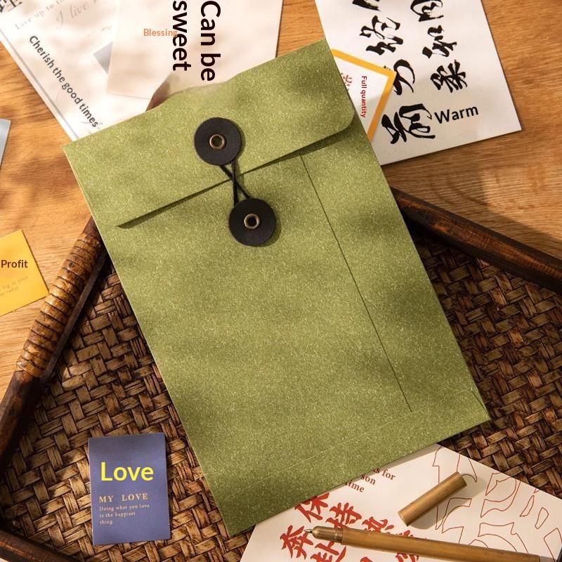 Durable Thickened Kraft Paper Envelopes String Tie Closure A4 A5 A6 Sizes Invoice Document Storage Pouch for Office Workers