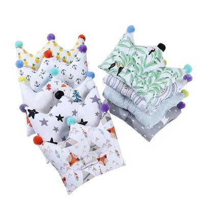 100% Cotton Baby Pillow Fashion Crown Shape Baby Pillow Baby Sleep Correcting Pillow Fashion Cartoon Pillow