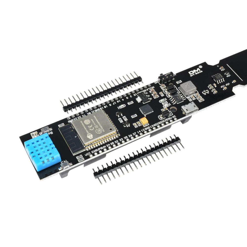 ESP32 WIFI Bluetooth DHT11 Temperature and Humidity Soil Module with 18650 Battery Holder Temperature: 0-50℃ Humidity: 20-80%