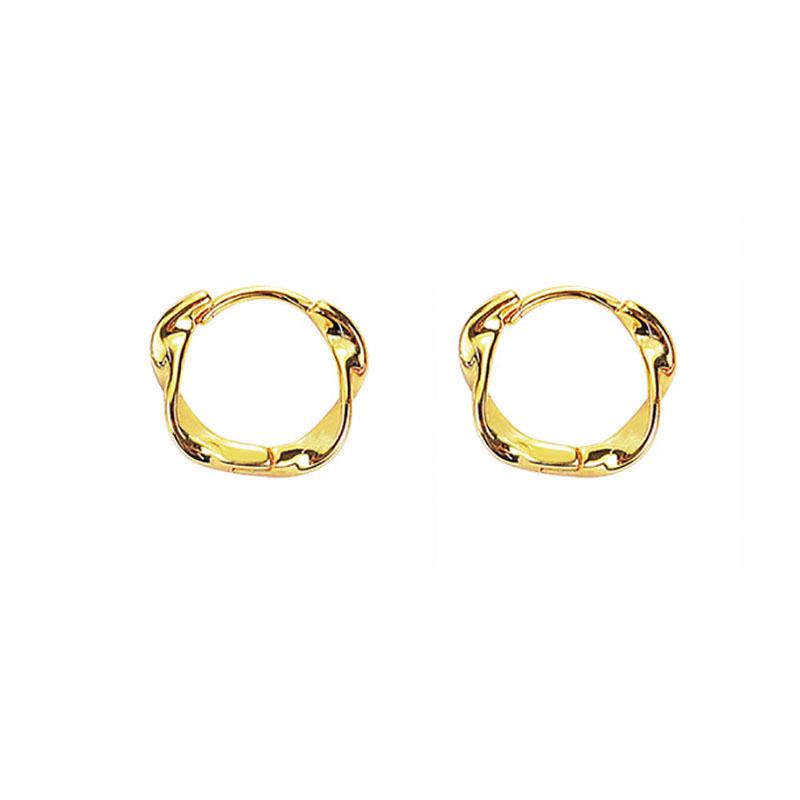 2022 Versatile High-End Möbius Ear Hoops: Women's Unique Niche Stud & Plain Hoop Earrings.