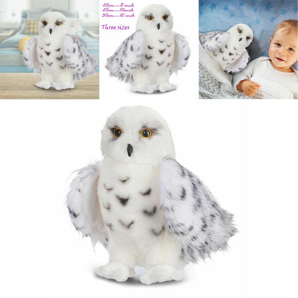 Adorable Wizard Snowy Owl Plush Toy Soft Stuffed Doll For Kids Christmas Gift