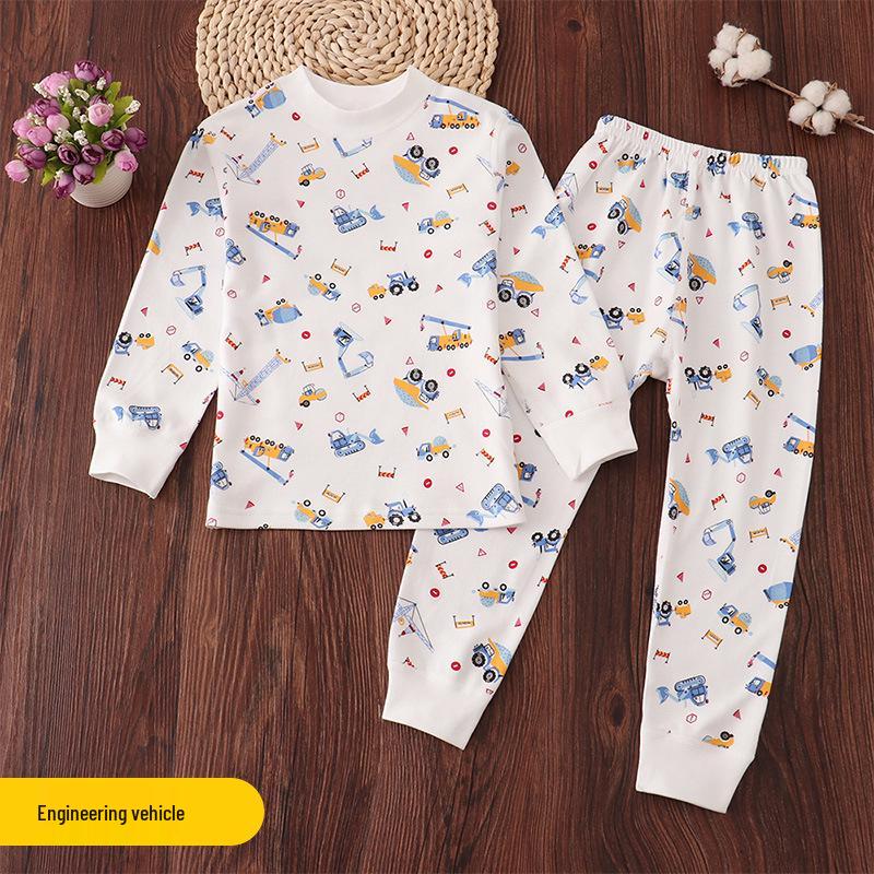 Zhongling Kinder Reine Baumwolle Herbst Unterwäsche Set - Unisex Pyjamas für Jungen und Mädchen