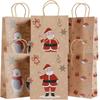 Christmas Kraft Paper Gift Bag Cartoon Santa Claus Snowman Candy Bags Packaging Pouches Party Home Decoration Supplies Wholesale