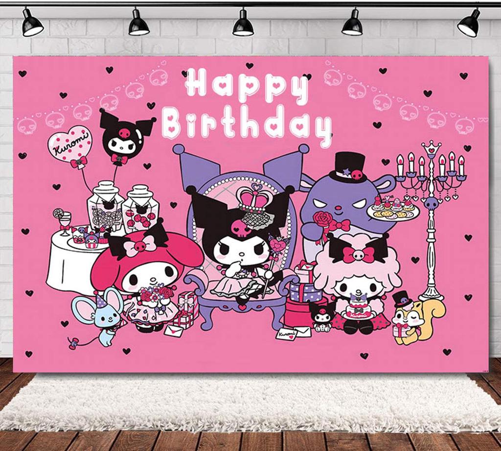 Kids' Birthday Backdrop Curtain - Party Poster Photo Props for a Festive Atmosphere