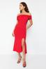 Women's Fashion New Dress Black Fitted Knitted Elegant Evening Dress