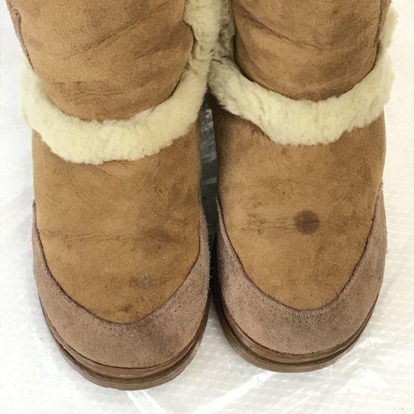 Warmbat Australia Ovčí kůže Mouton Kozačky UK W4 22.5-23.0 Hnědá(POUŽITÝ)