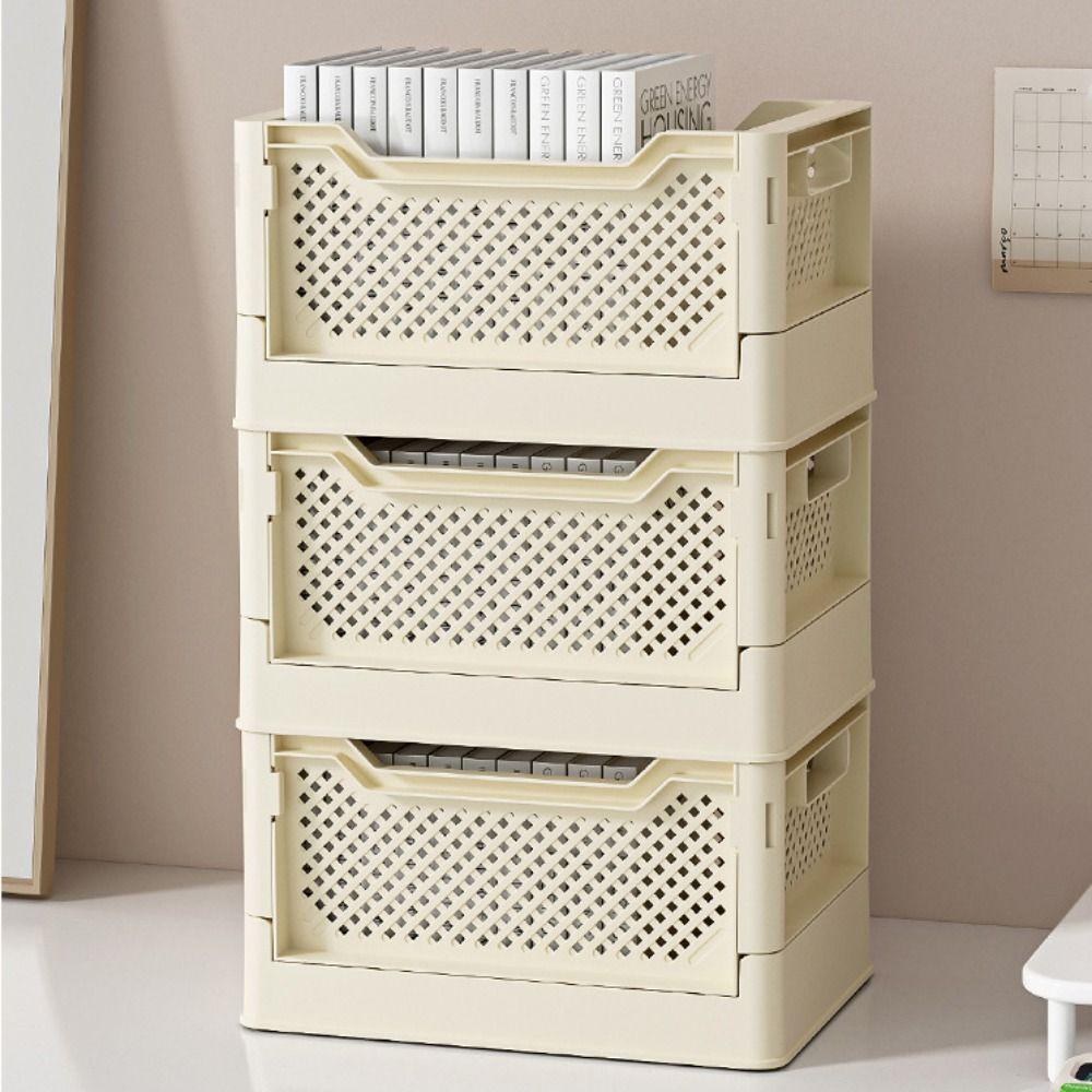 Portable Book Frame Multi-purpose Books Sorting Box Foldable Storage Basket Clothes