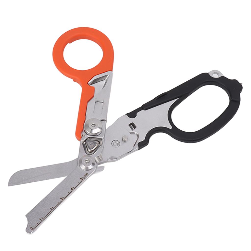 Emergency Response Shears Stainless Steel Multifunctional Foldable Scissors Pliers for Outdoor