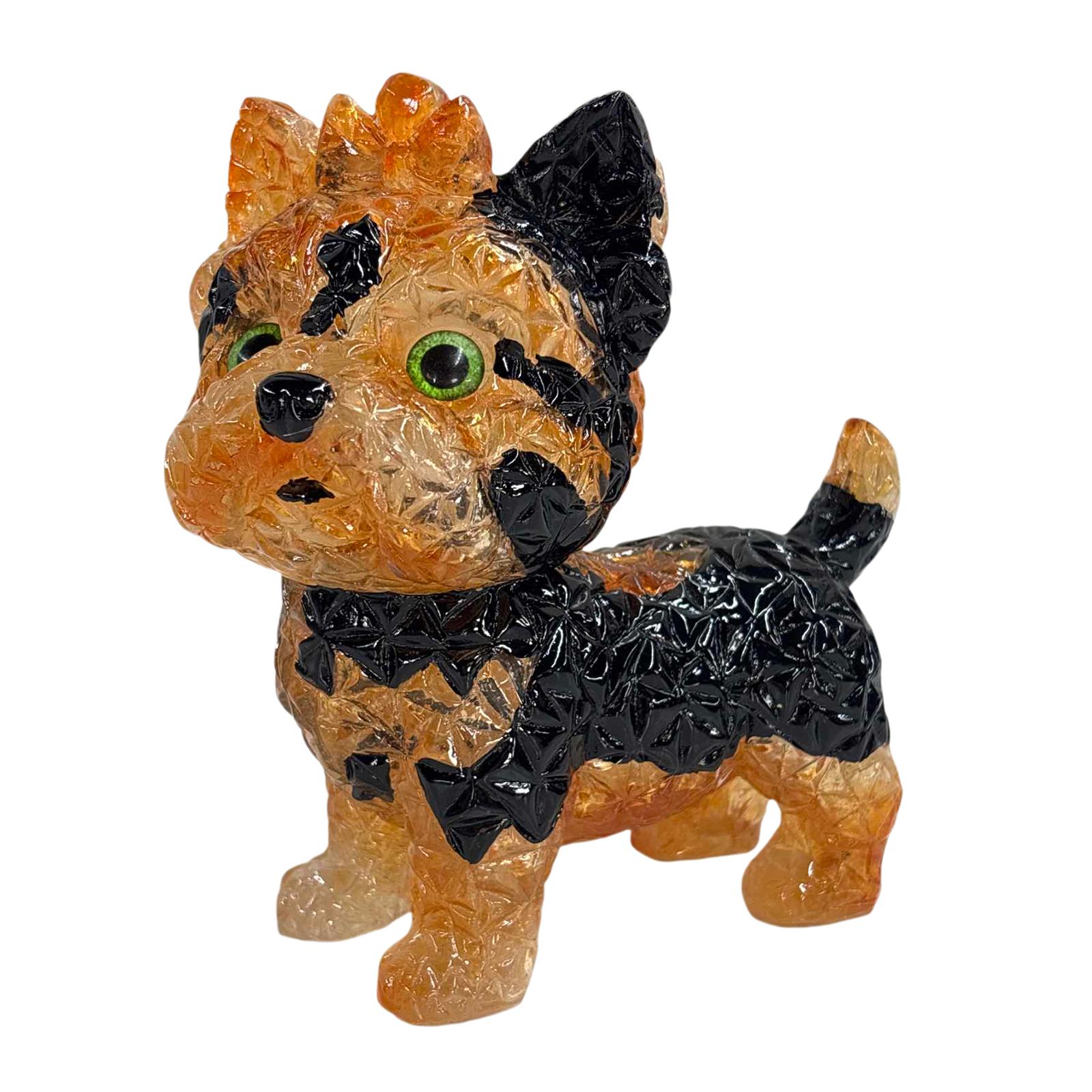 

Creative Fake Crystal Resin Painted Animal Statue Mini Collectible Art Clear Statue Home Office Desktop Decoration Ornament