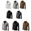 Slim-Fit Herren-Mantel mit Stehkragen und langen Ärmeln, Militärjacke für einen stilvollen Look