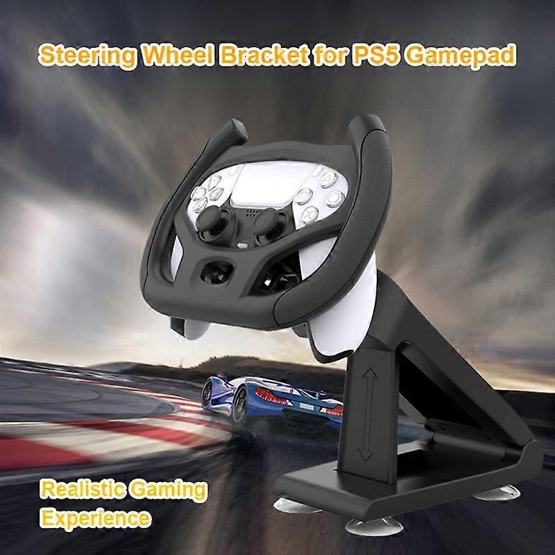 Racing Game Steering Wheel for Playstation 5 PS5 Gaming Contro Black Onesize