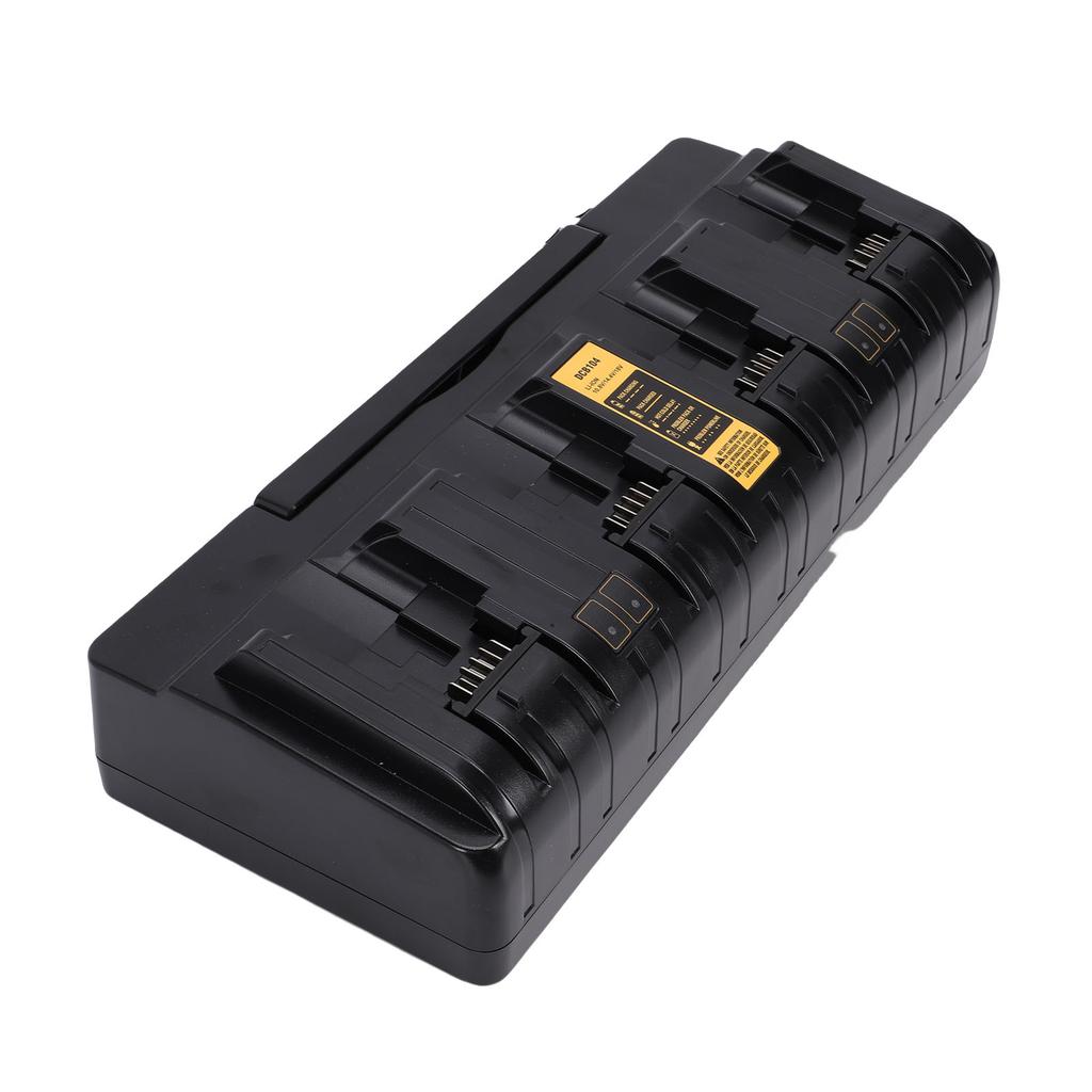4 Port Power Tool Battery Charger Fit for DCB104 DCB127 DCB182 DCB184 DCB200 Lithium Ion Battery Charging Station Black
