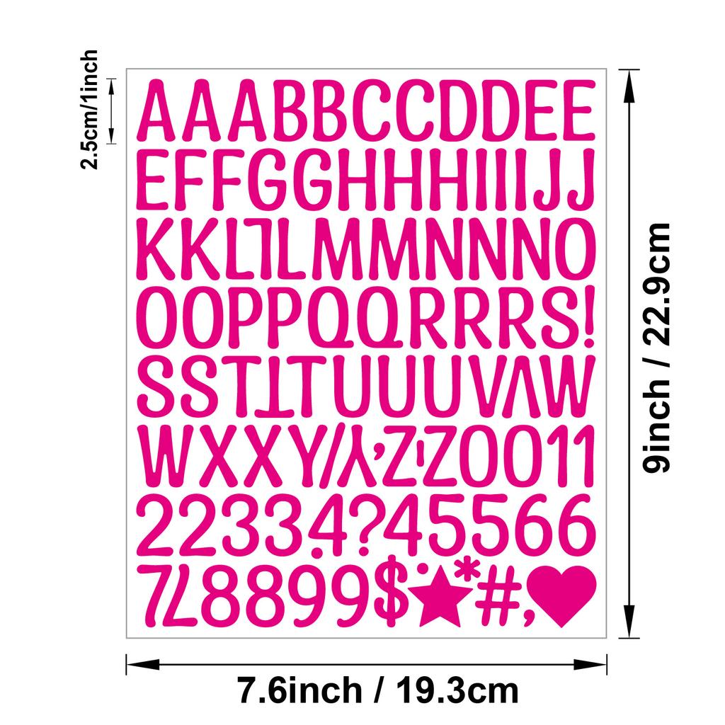 Naklejka Literowa 1 Cal Naklejka Winylowa na Ciało Artystyczna Naklejka Literowa Etykieta Kuchenna DIY Ręcznie Robiona